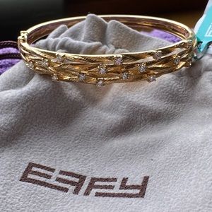 Effy 14K yellow Gold bracelet with diamonds.